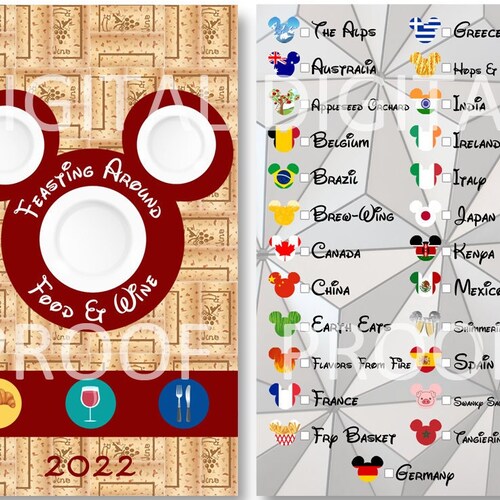 Epcot Food & Wine Festival Passport Printable 2022 INSTANT Etsy