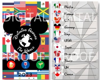 Drinking Around the World Passport Printable PDF Page, Epcot Drink ...