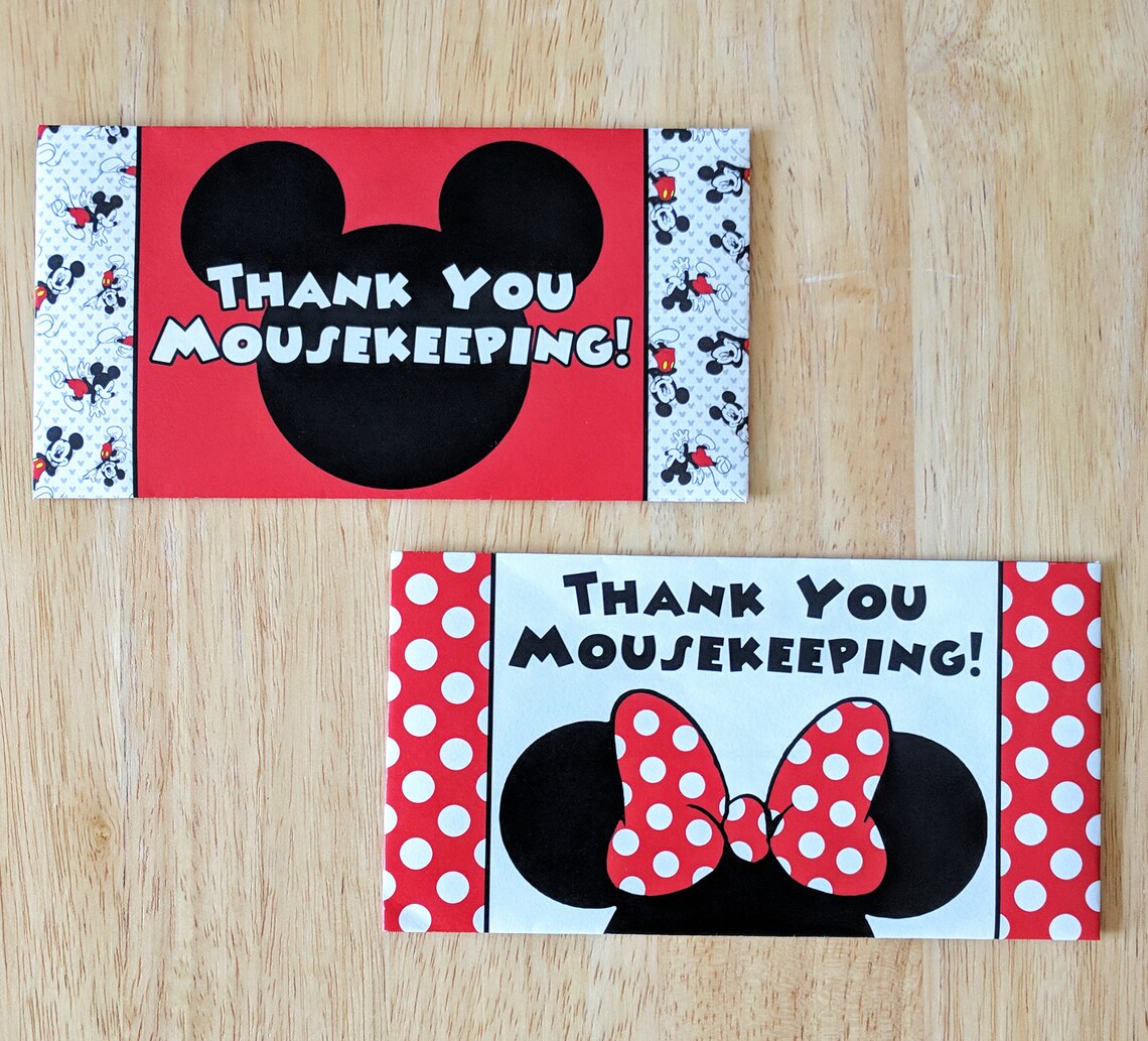 Mousekeeping Envelopes Disney Tip Envelopes DIY Printable | Etsy