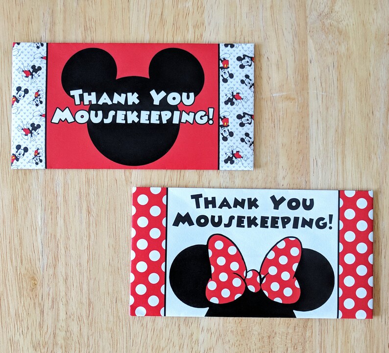 Mousekeeping Envelopes Disney Tip Envelopes DIY Printable Etsy