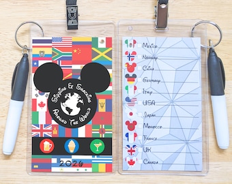 Sipping & Snacking Around the World Passport Lanyard, Combined Epcot Drink/Snack Passport, World Showcase - Personalization