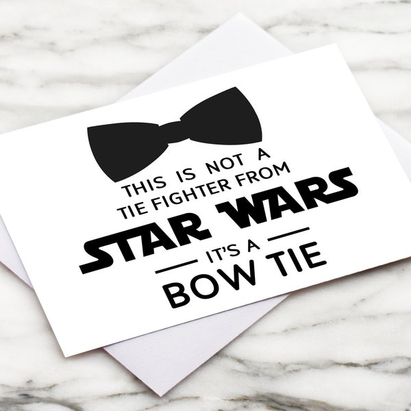 Star Wars Groomsman/Best Man Proposal Card, Will You Be My Groomsman/Best Man Ask Cards, Geek Bridal Party Proposal Cards, Bow Tie