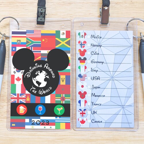 EPCOT Drink Around the World Passport Editable Template Etsy