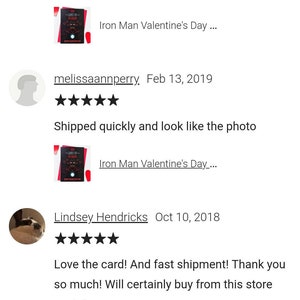 Iron Man Anniversary Card, Tony Stark Anniversary Card, Iron Man Love Card, You Light Up My Heart bild 3