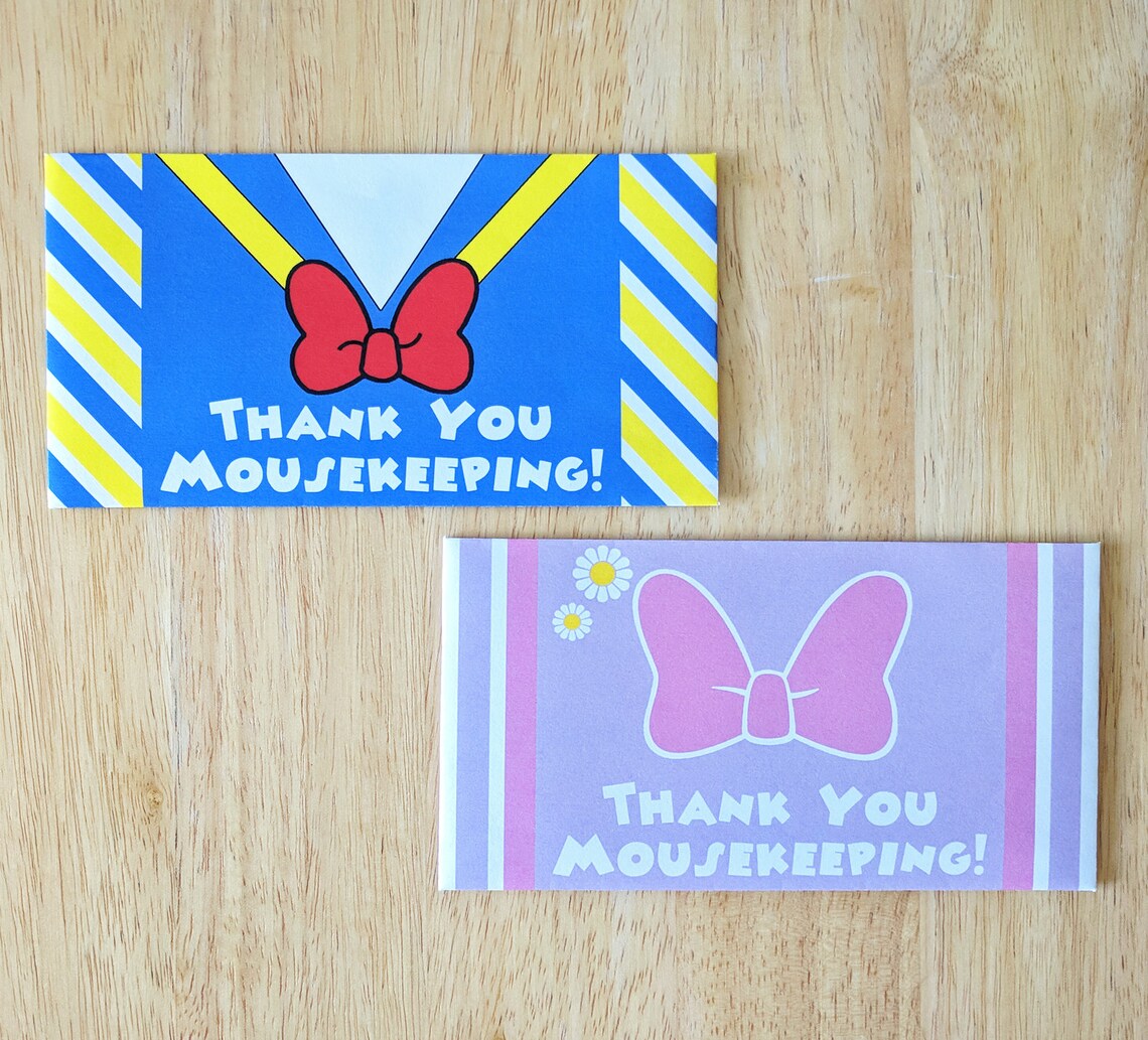 Mousekeeping Envelopes Disney Tip Envelopes DIY Printable | Etsy