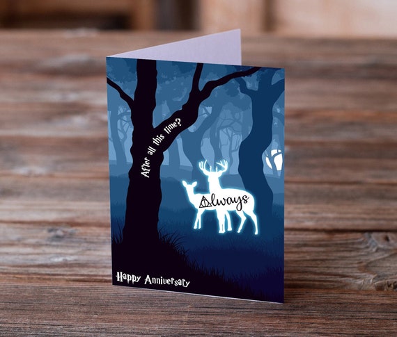 Carte Anniversaire Harry Potter Harry Potter Carte Damour Etsy