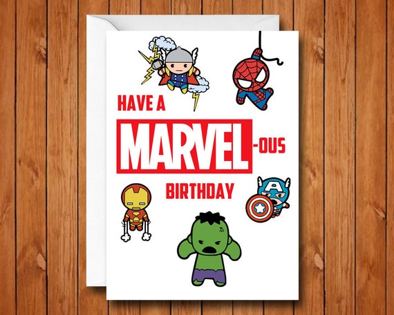 Luxury 60 Birthday Card Avengers