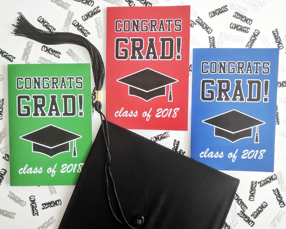 Graduation Card, College Graduation Card, High School Graduation Card,  School Color Congrats Grad - School Name/logo Customization Available - Etsy
