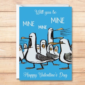 Finding Nemo Mine Mine Mine Valentine's Day Card, Finding Nemo Seagulls Valentine Card, Finding Nemo Finding Dory Love Card