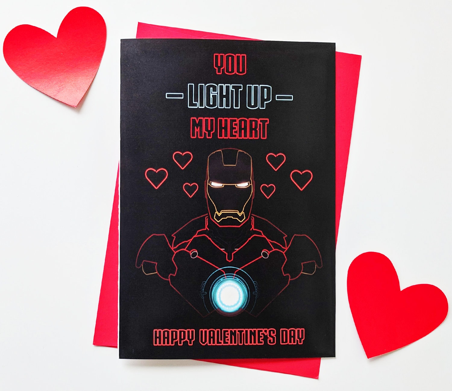 Iron Man Valentine's Day Card Tony Stark Valentine Card - Etsy