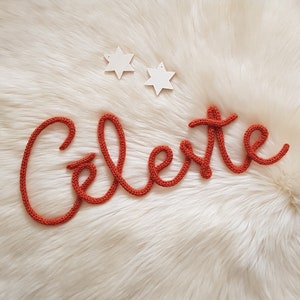 First Name In Natural Wool Knitted Decoration Personalized Etsy First Name In Natural Wool Knitted Decoration Personalized Etsy