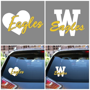 Custom School Car Decals - Choose Design and Colors - Fundraisers or Teacher Gifts - Individually Packaged for Resale - Buy More Save More