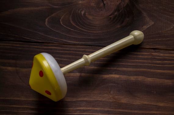 vintage wooden baby rattle