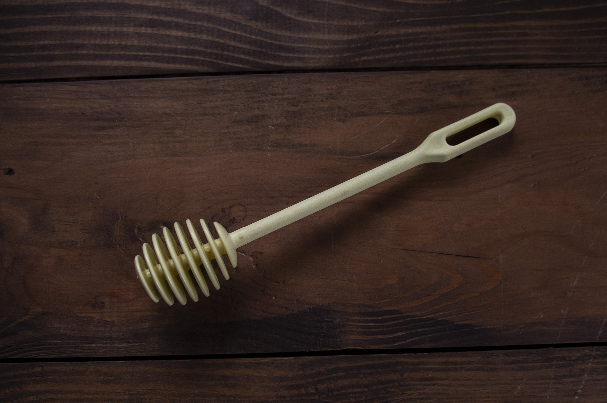 Vintage plastic honey spoon. Etsy