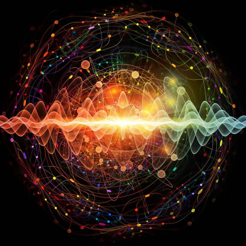 May include: Abstract digital art with a colorful, glowing sphere surrounded by a network of lines and dots. The sphere is emitting a wave of light and energy.