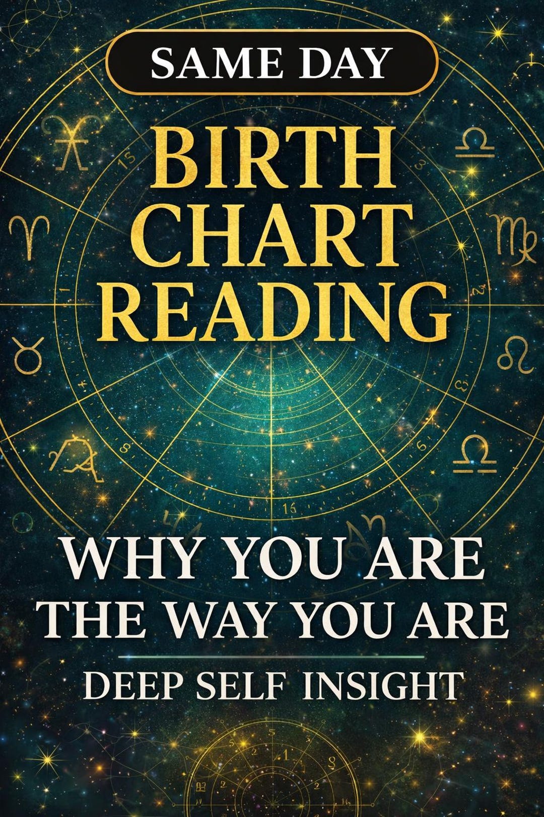 Same Day Birth Chart Reading, Natal Chart Analysis, Life Purpose, Self ...