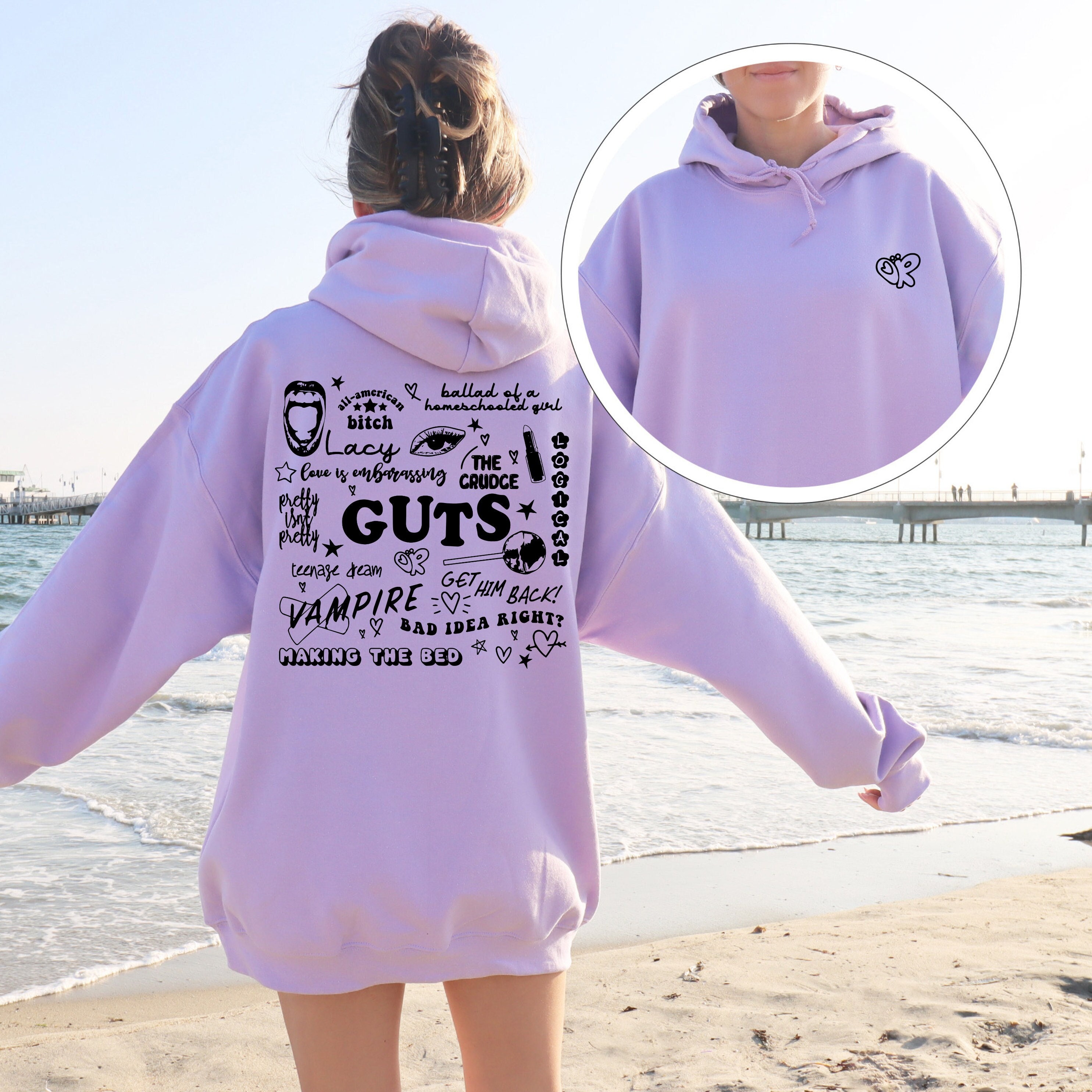 Discover Olivia Rodrigo Guts Hoodie | Olivia Rodrigo Merch | Unofficial Guts Tour Merch | Olivia Rodrigo Sour | Olivia Rodrigo Jumper