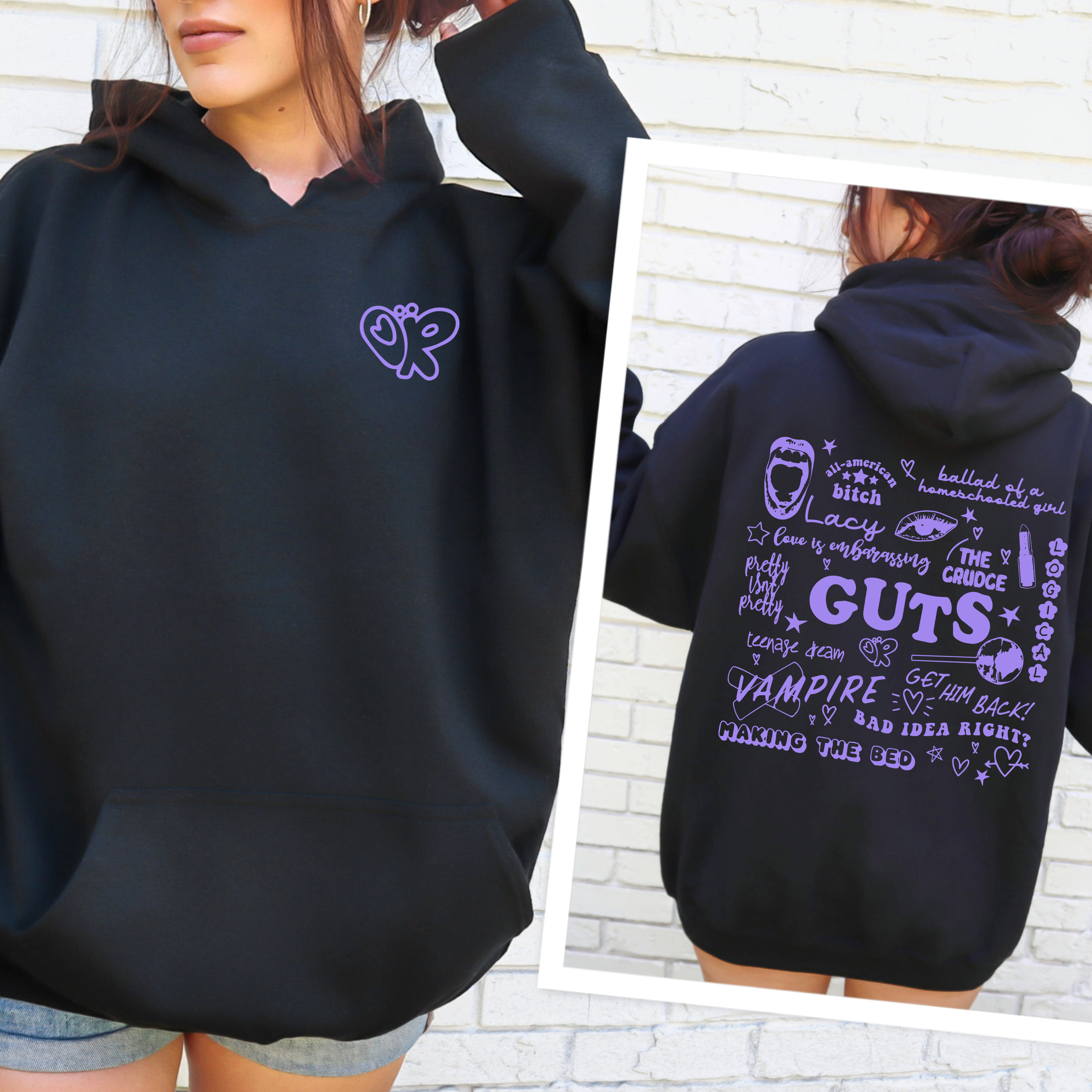 Discover Olivia Rodrigo Guts Hoodie | Olivia Rodrigo Merch | Unofficial Guts Tour Merch | Olivia Rodrigo Sour | Olivia Rodrigo Jumper