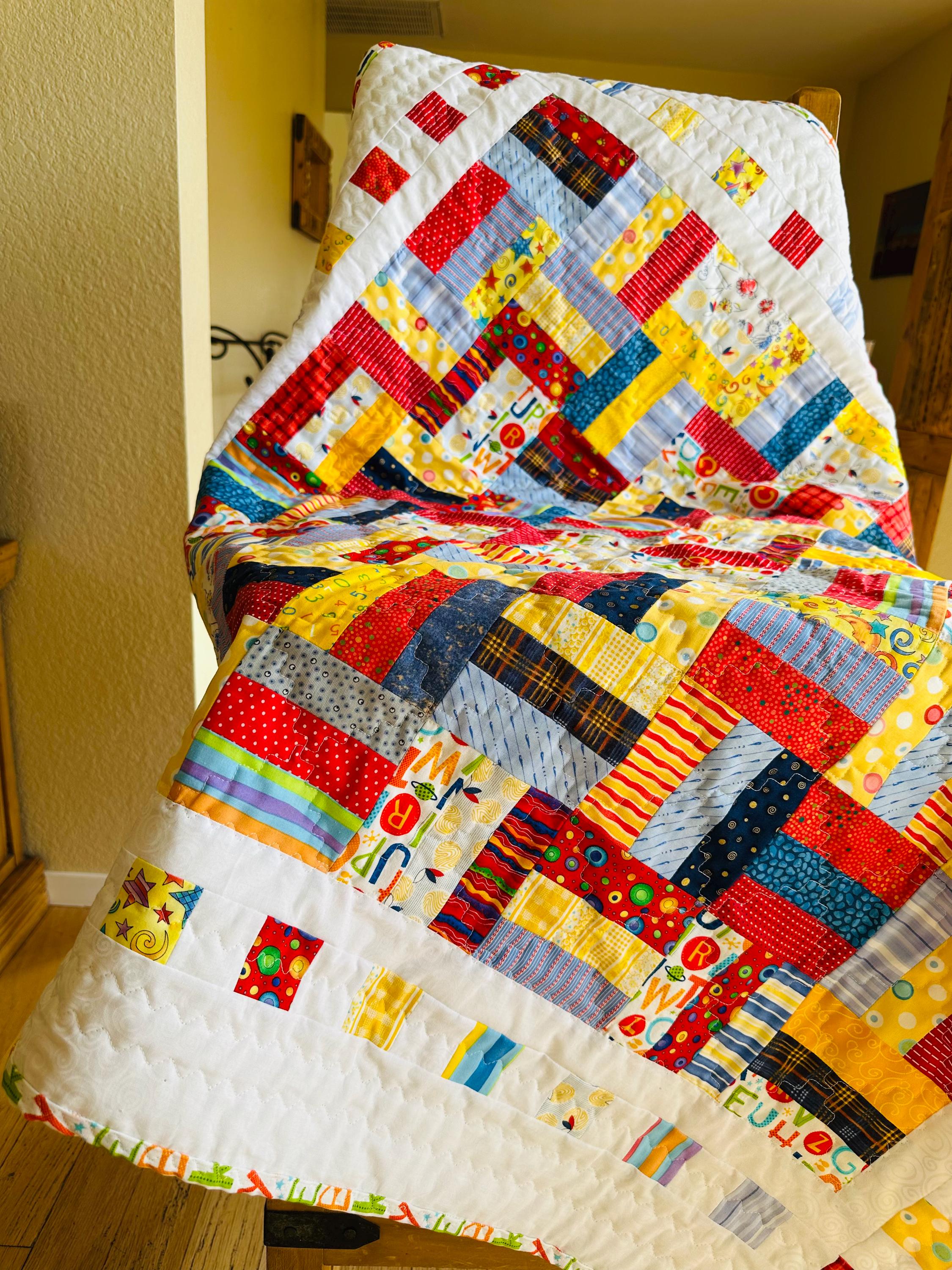 Handmade Colorful Lap Quilt - Etsy