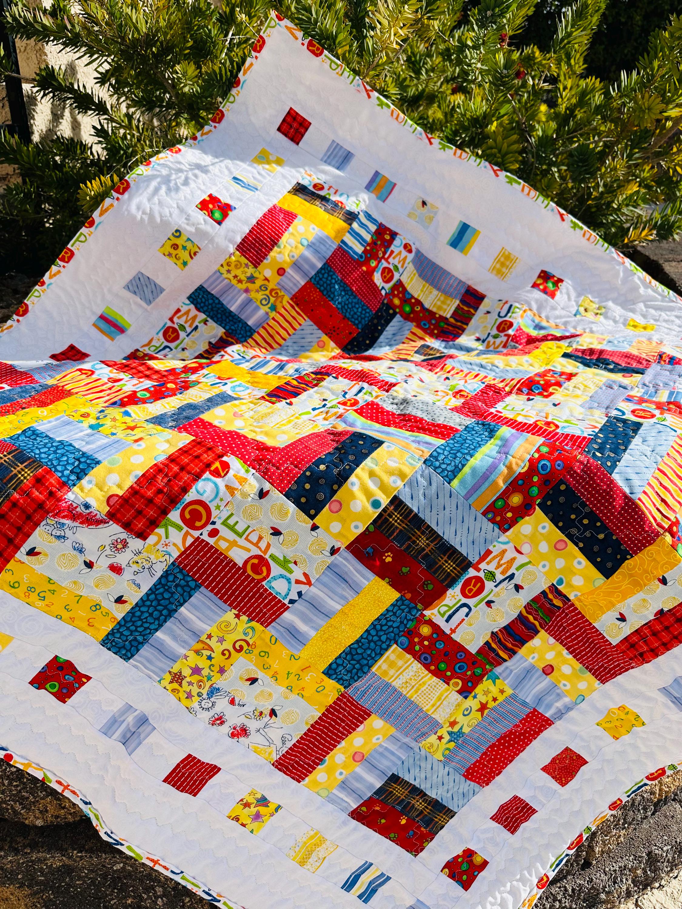 Handmade Colorful Lap Quilt - Etsy