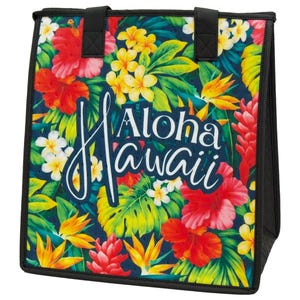 Taken by Aloha Navy - Medium Insulated Lunch Bag / Reusable Gift Bag - Durable and Lightweight