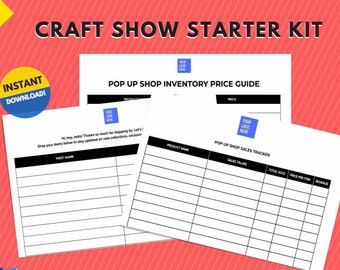 Instant Download | Starter Kit for Pop Up Shops, Craft Shows, Farmer's Markets, Trade Shows, & other Vendor Events