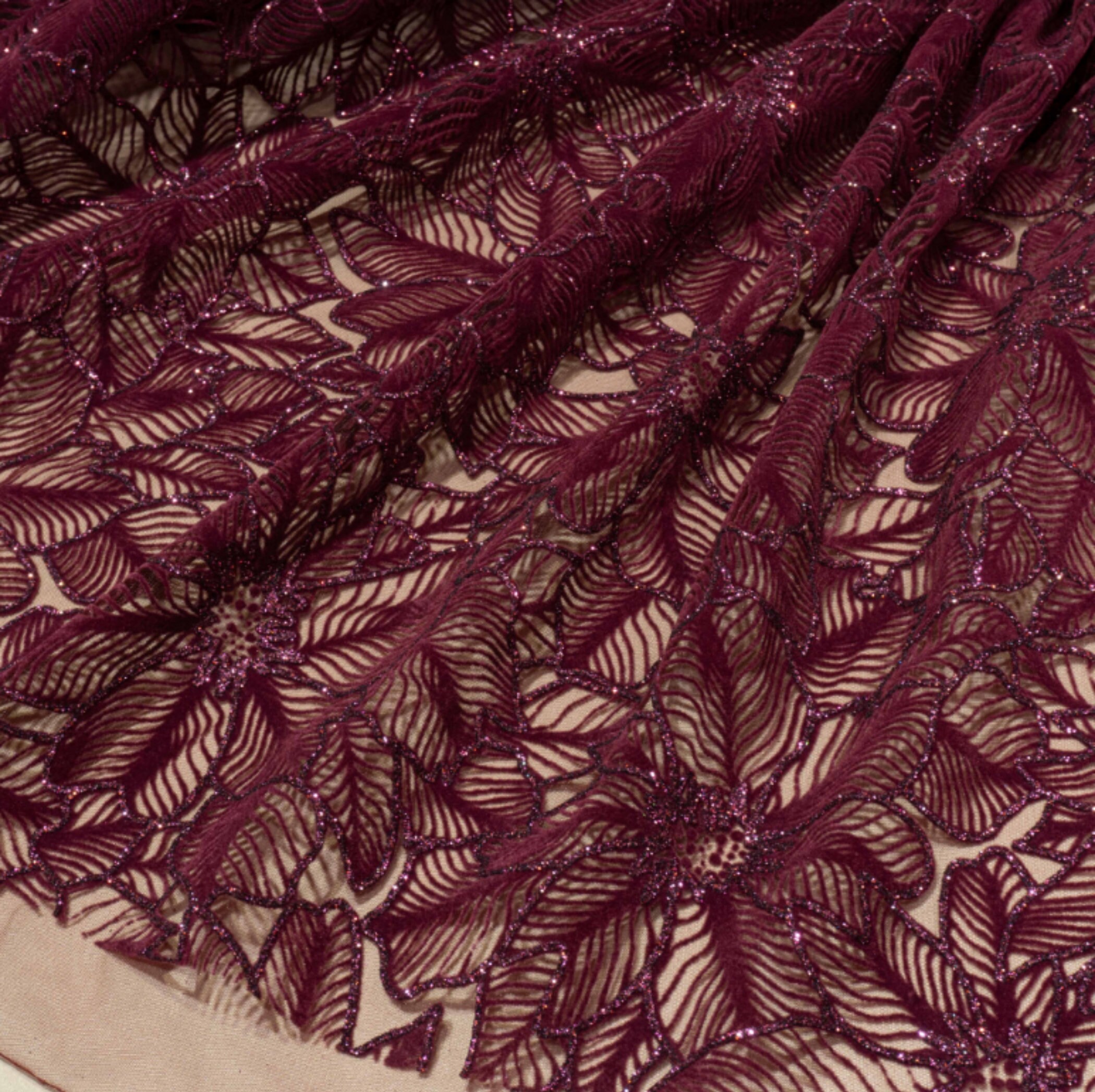 Green glitter fabric Lace by the yard Shiny mesh floral Etsy