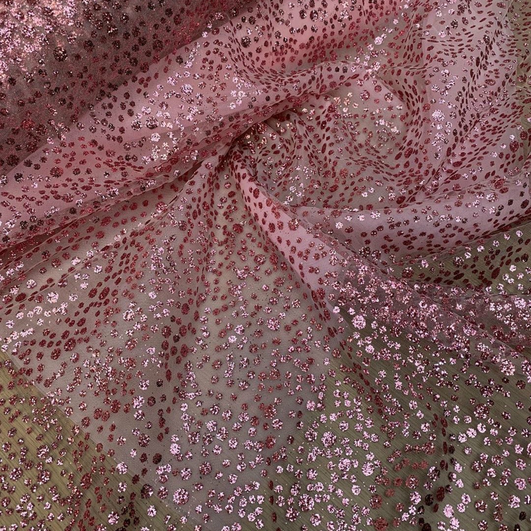 Glitter Lace Tulle Shiny Mesh Fabric by the Yard / Sparkle Etsy