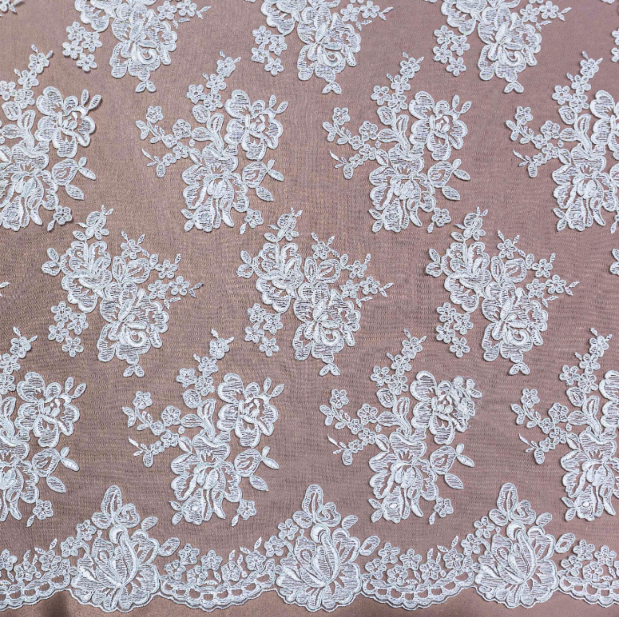 Soft french boho lace fabric Lace by the yard crochet fabric | Etsy