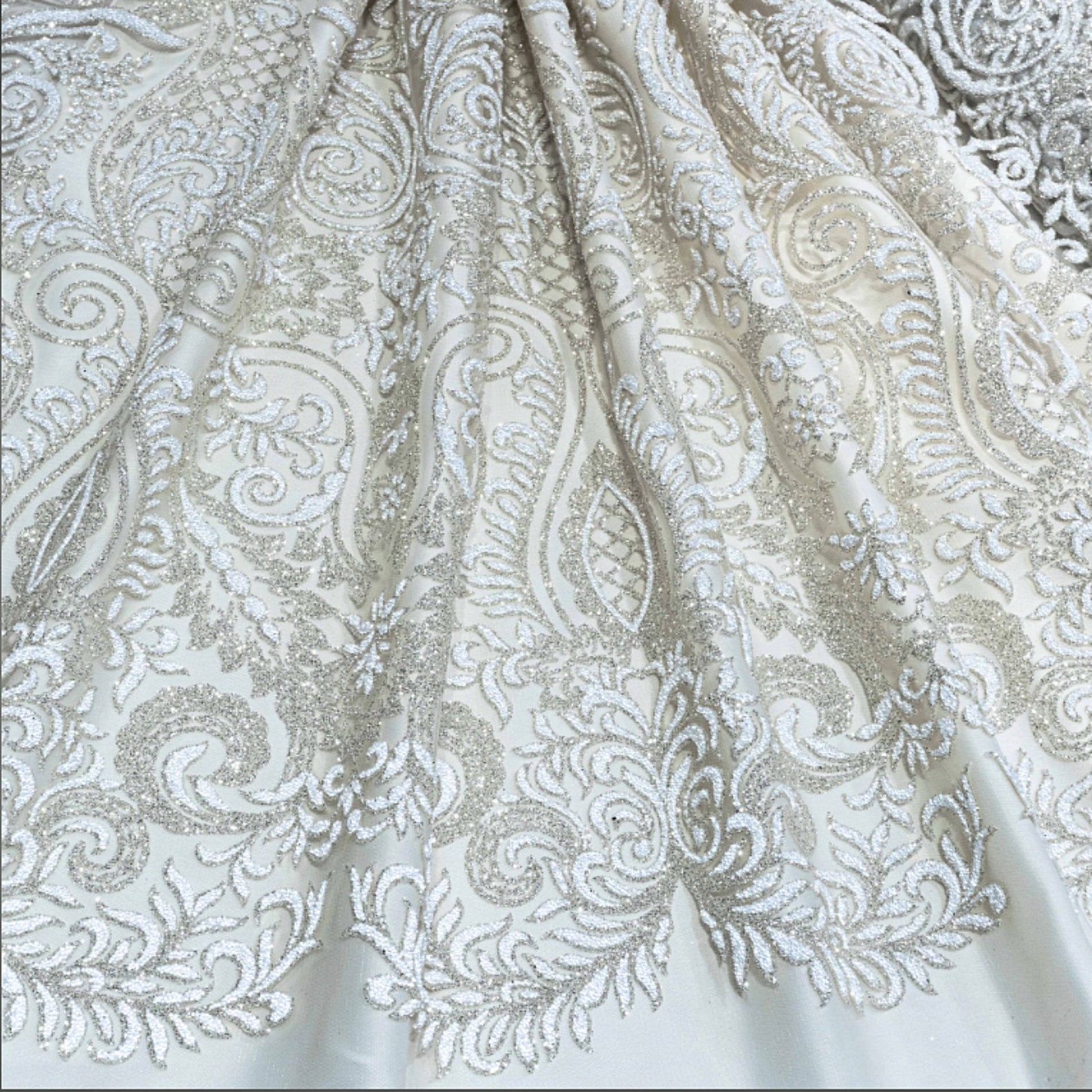 glitter fabric for gown