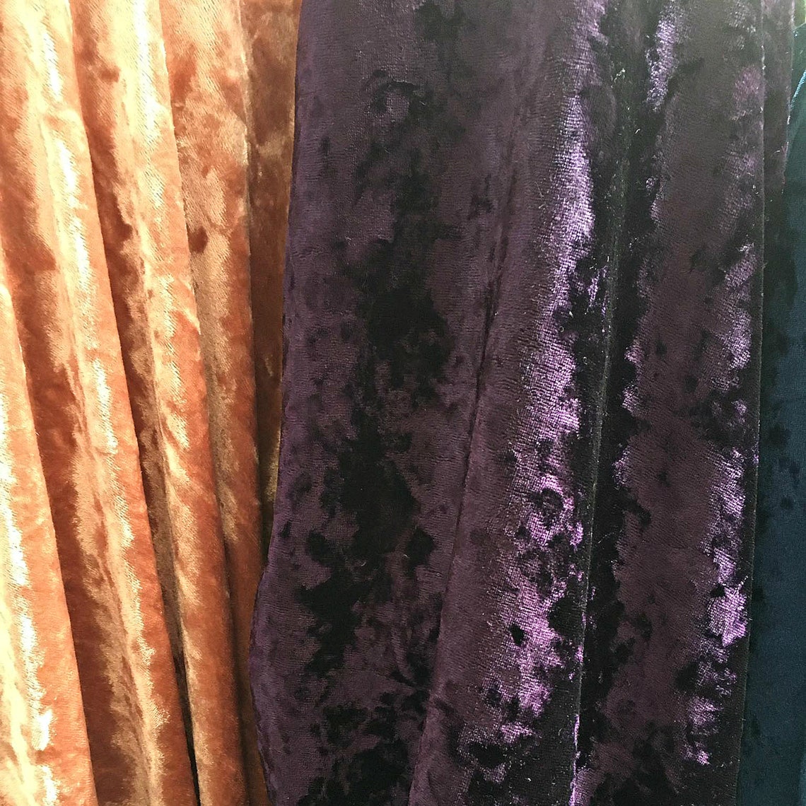 Silk velvet fabric crushed Cotton velvet fabric by the yard Etsy