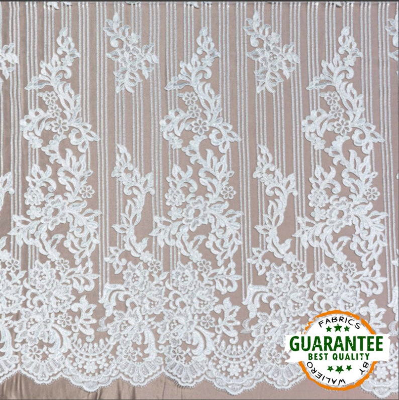 Flower 3d lace by the yard Embroidered wedding gown dress cloth lace guipure material