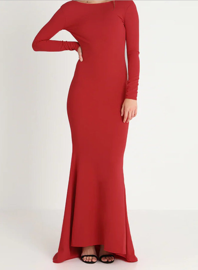 Engagement Dress Minimalist Asymmetrical Bridesmaid Maxi Prom Etsy