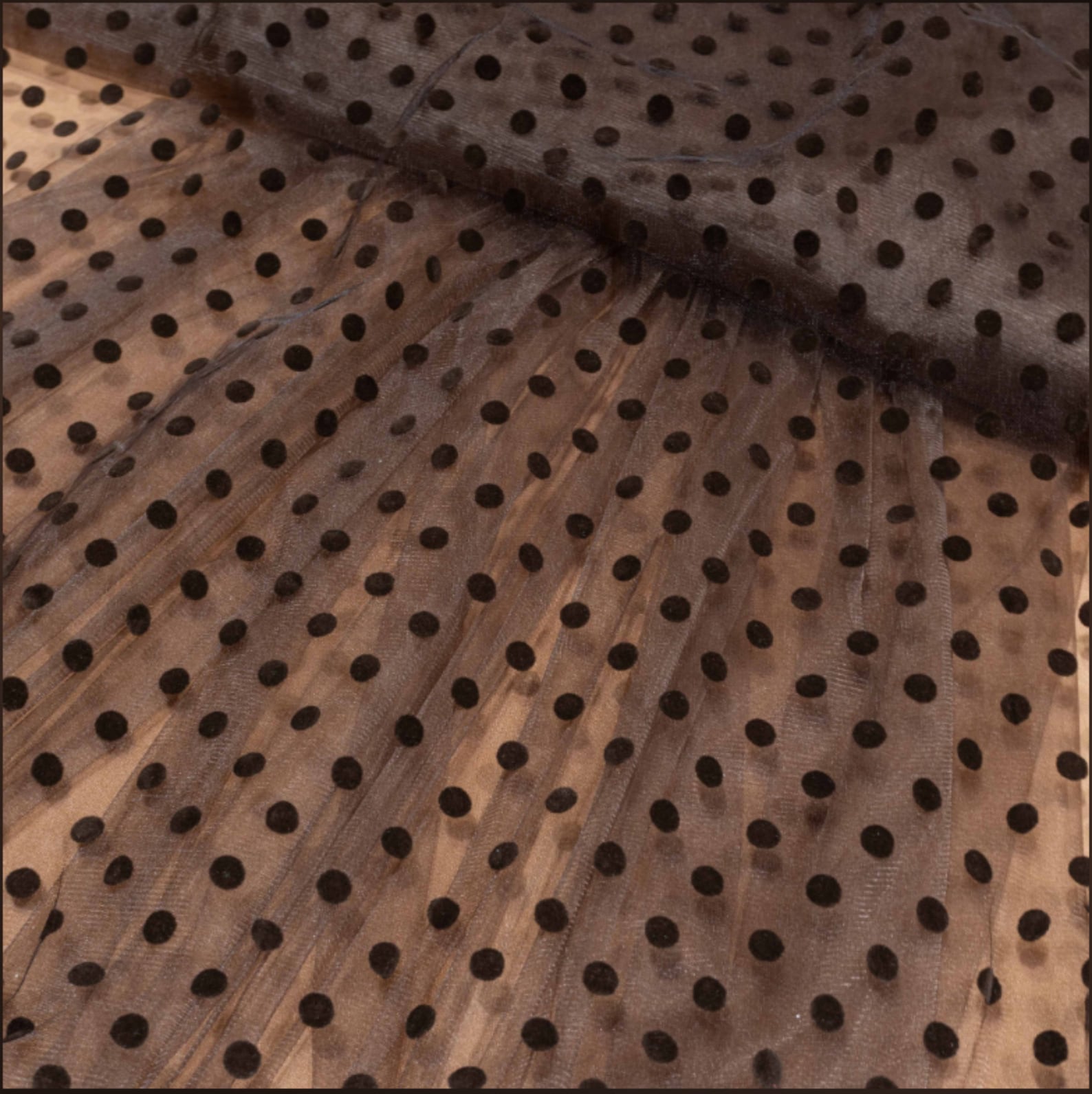 Soft tulle polka dot mesh velvet fabric Flocked tulle fabric Etsy