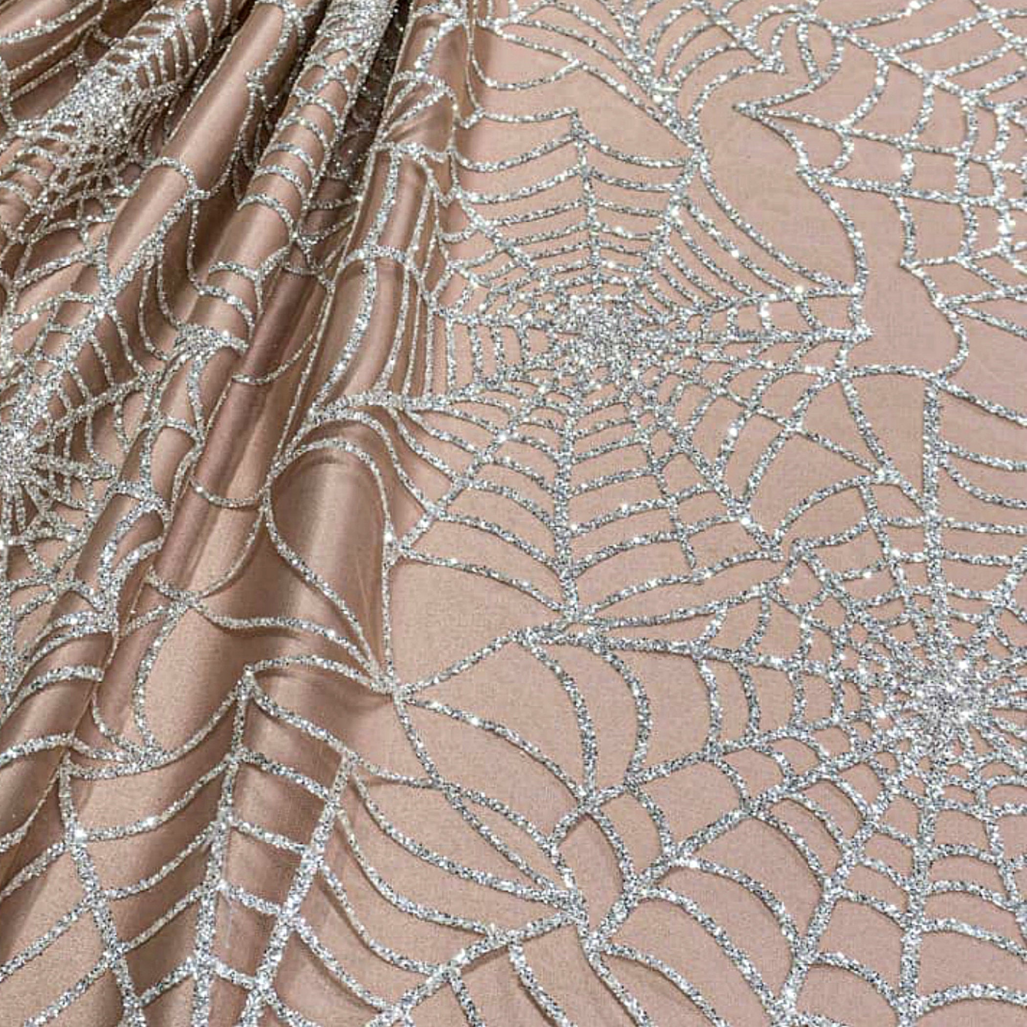Glitter lace fabric holiday decor Bridal lace glitter tulle Etsy