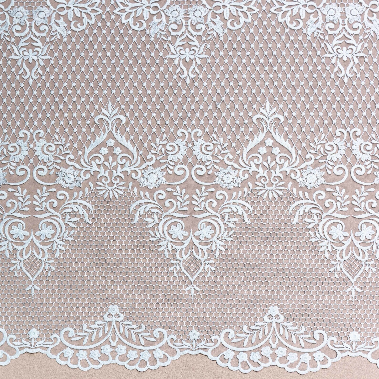 Wedding gown dress lace fabric by the yard Embroidered cloth Etsy