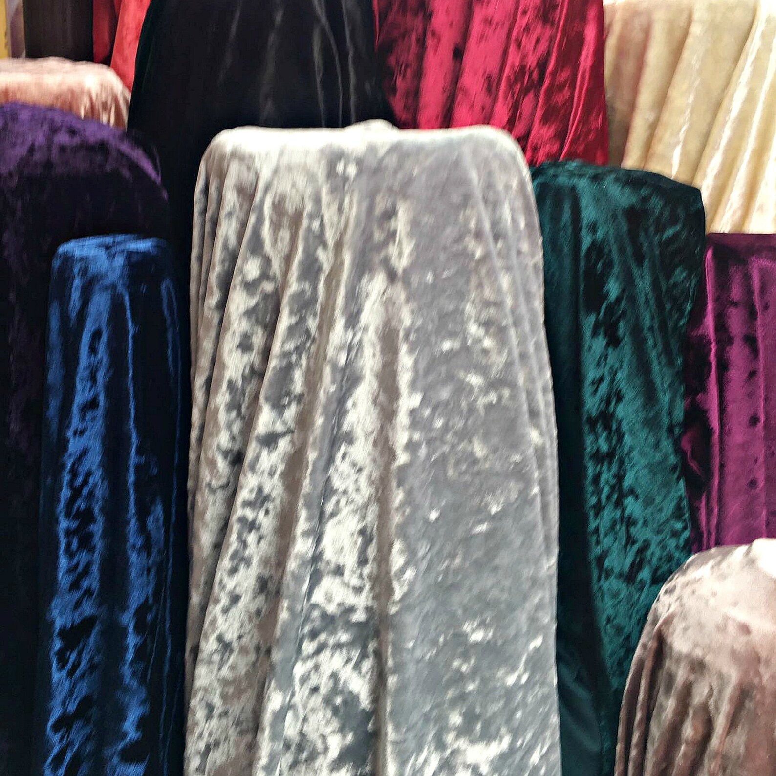 Silk velvet fabric crushed Cotton velvet fabric by the yard Etsy