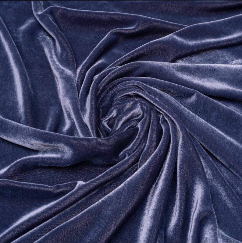 Stretch silk velvet fabric by the yard Crushed velvet material Etsy