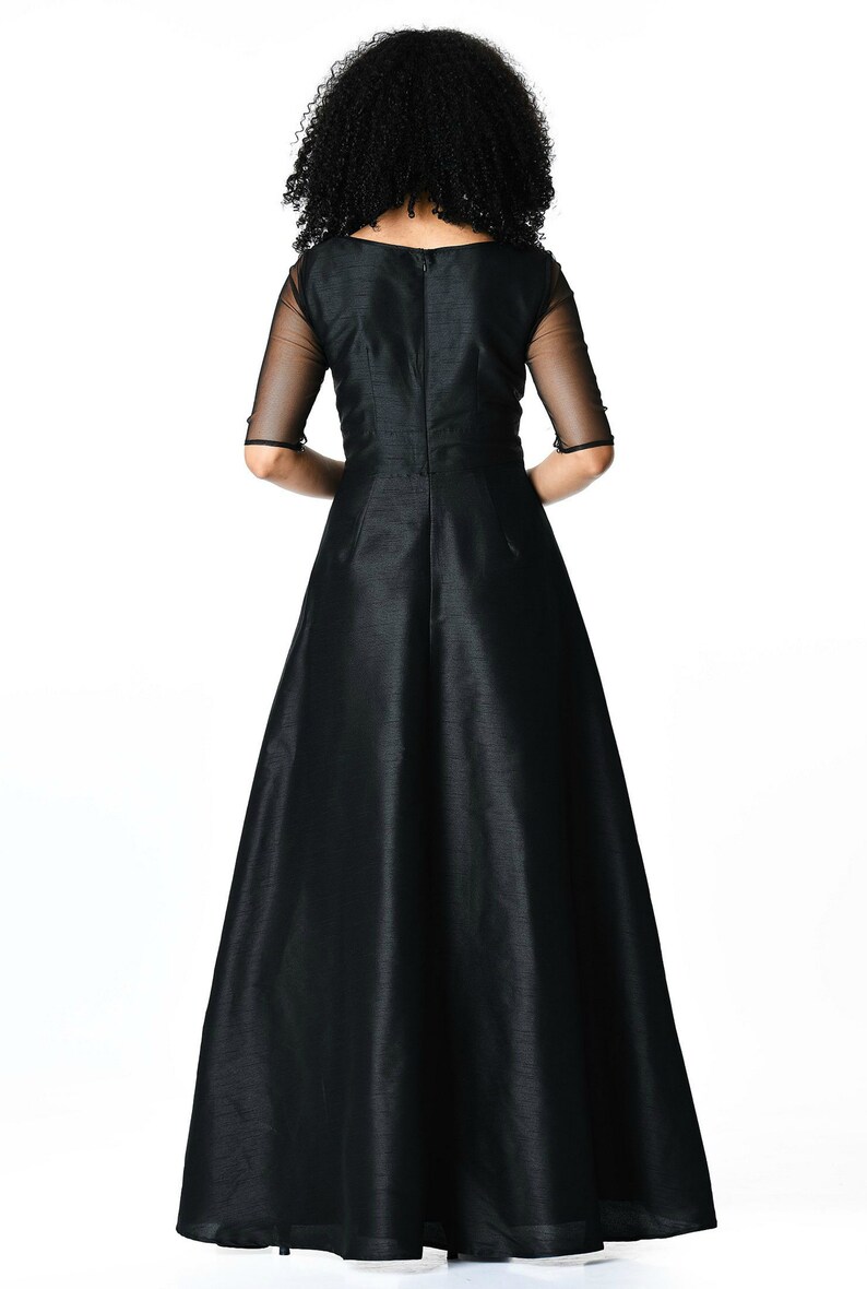Retro prom dress ball gown Long evening 70s wedding kaftan maxi dress Wedding guest modest maxi dress Fairy wedding bridal shower dress