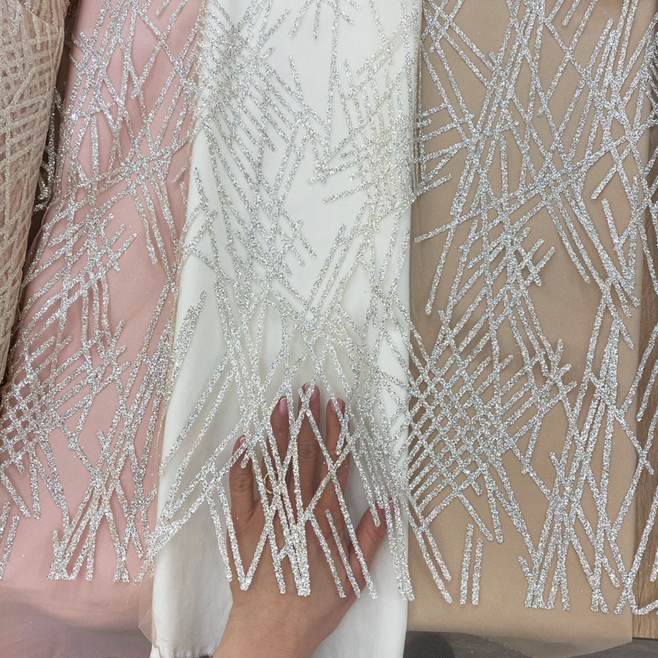 Sheer Ivory Glitter Mesh Fabric Powder Glitter Mesh Sparkle Etsy