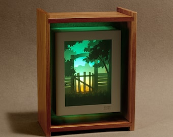 Gate light box / shadow box - vertical