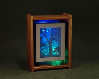 Canopy - light box / shadow box - blue/green