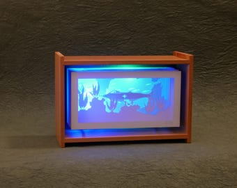 Nautilus Submarine Lightbox: Jules Verne Inspired Shadowbox