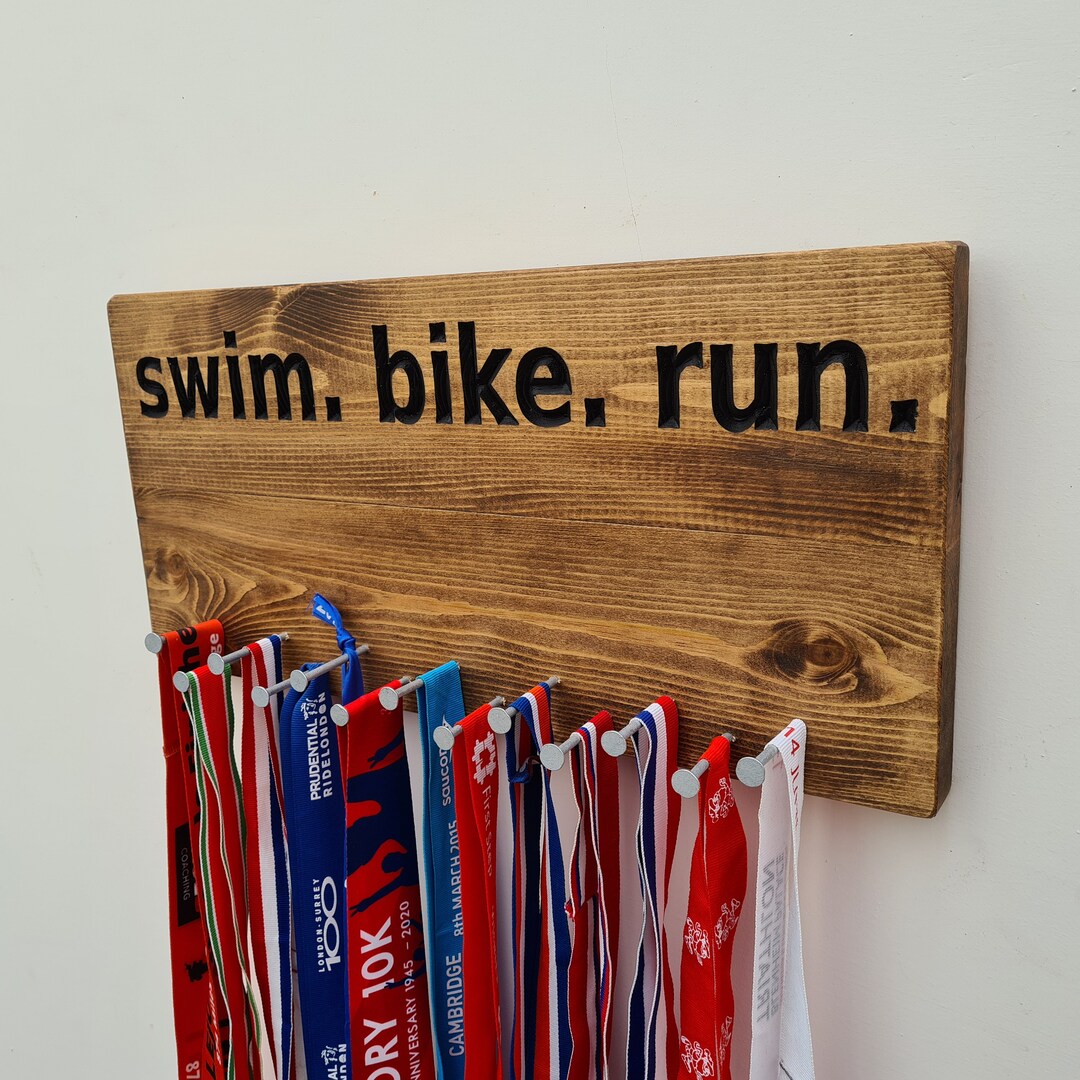 Medal Rack for Hanging Triathlon Medals. Perfect Christmas Gift Idea ...