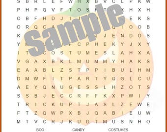 Pumpkin Halloween Word Search Printable