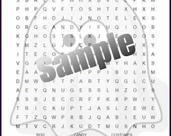 Ghost Halloween Word Search Printable