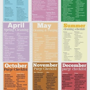 Monthly Home Organization Cleaning Printables Checklist