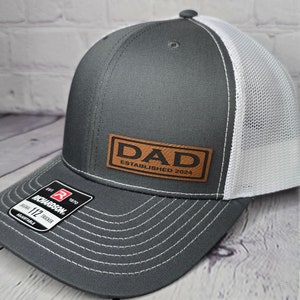 DAD HAT, DAD Established any year 2025, 2024 etc. New Dad Pregnancy Announcement Gift, Custom Text Hats Birthday Gift, Personalized Dad Hats