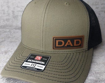 DAD Hat, Dad Cap, DAD Richardson 112 Trucker Cap, New Daddy Hat Pregnancy Announcement Gifts, Birthday Fathers Day Christmas Gifts for Dad