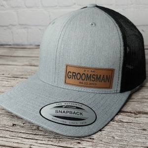 Groomsman Hats, Groom Caps, Best Man Wedding Hats, Personalized Wedding Party Hats, Wedding Announcement Gifts, Custom Bridal Party Hats